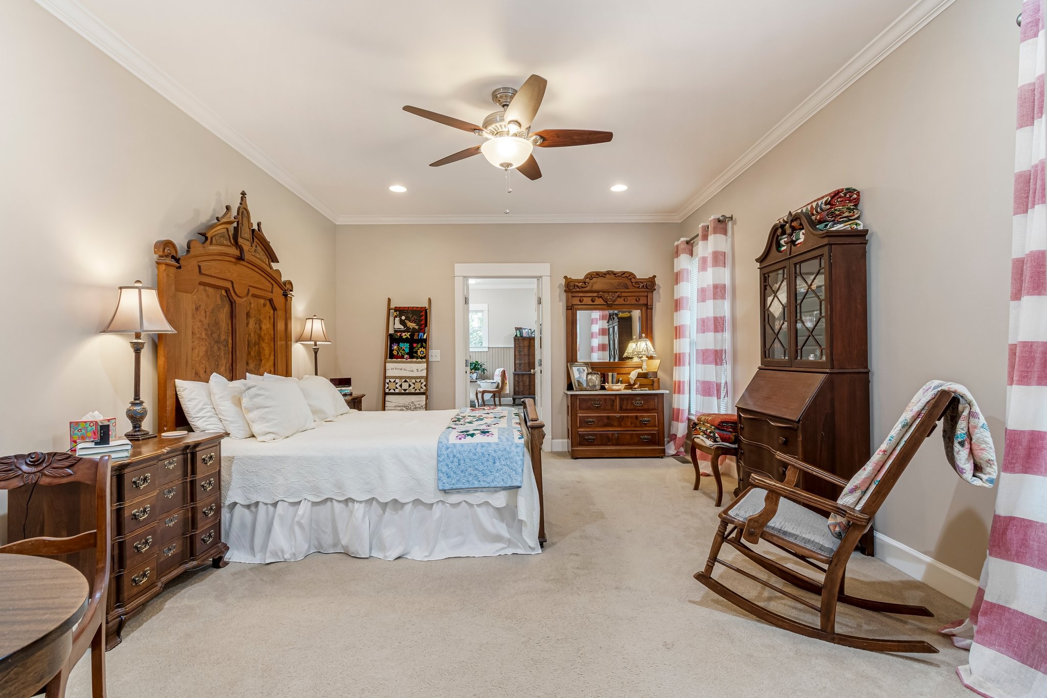4540 Peytonsville Road Franklin, TN 37064 - Photo 61 of 84 a bedroom with a bed gym equipment and view of living room