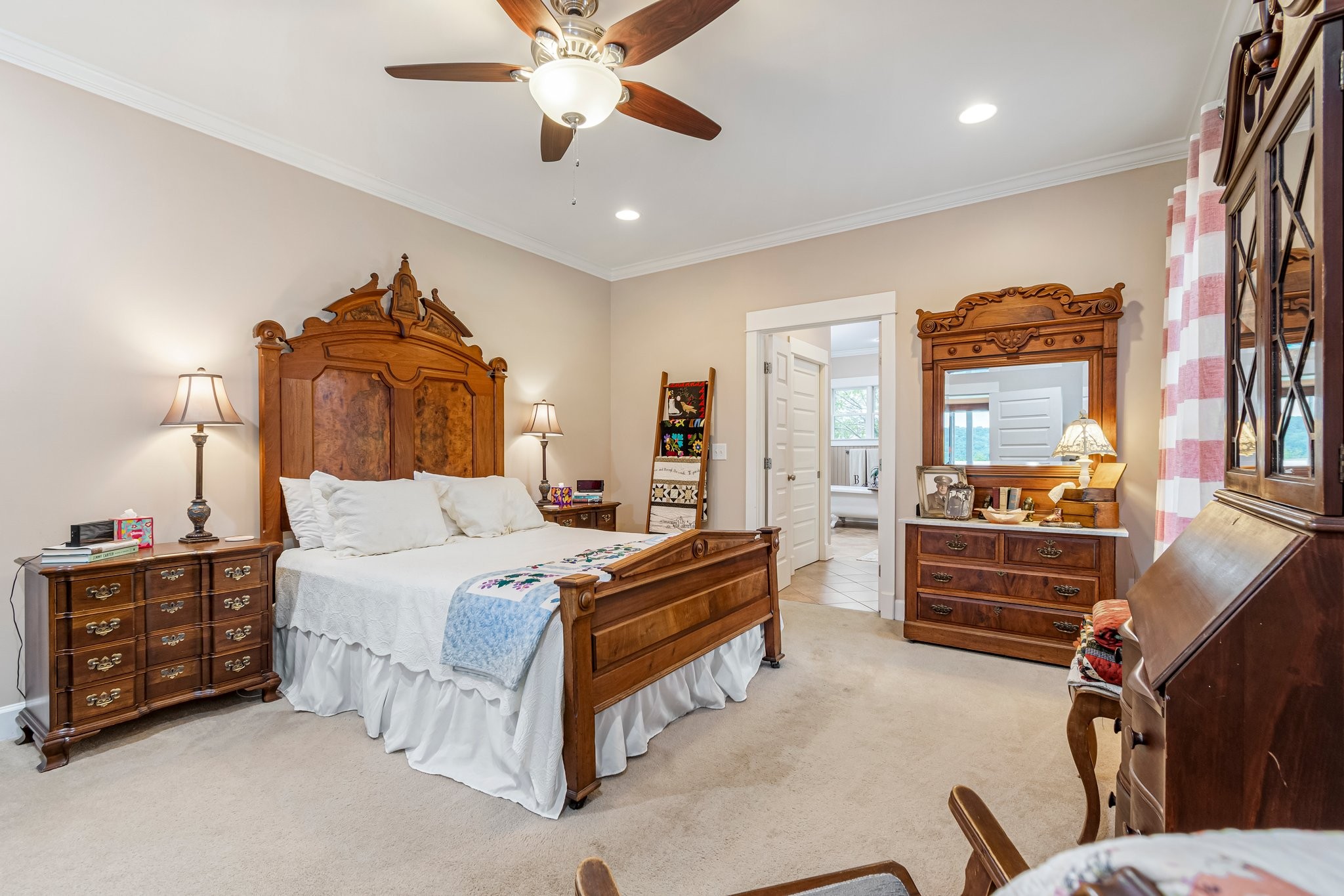 4540 Peytonsville Road Franklin, TN 37064 - Photo 62 of 84 a bedroom with furniture and a chandelier