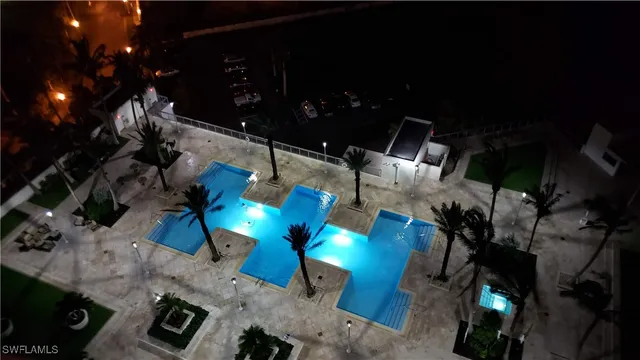 a view of roof deck with sitting area