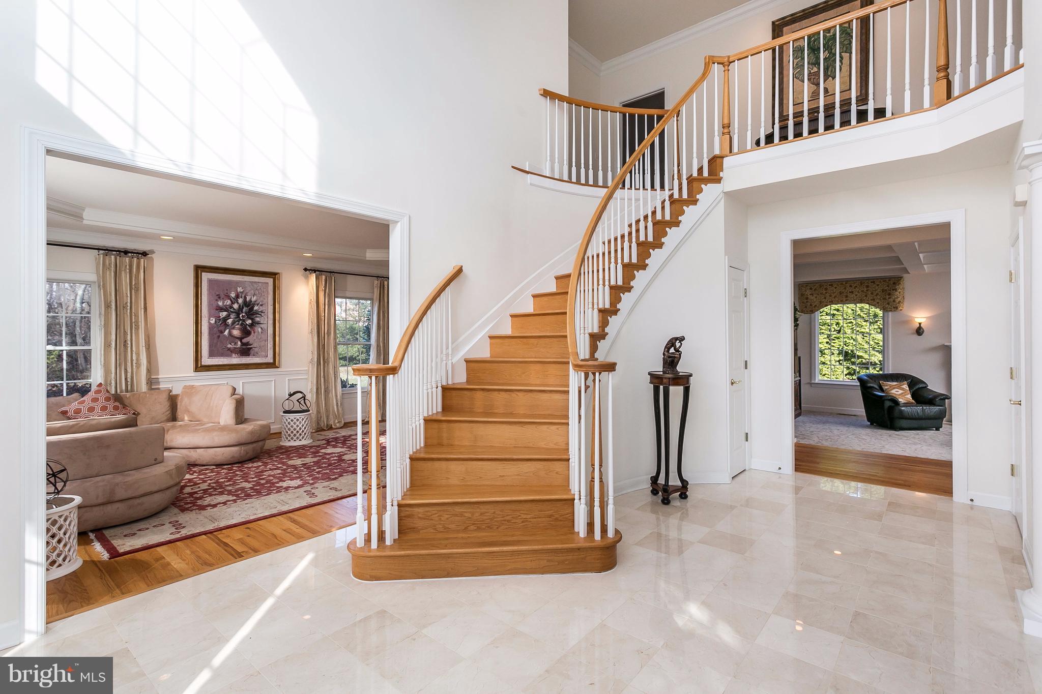 10360 Pot Spring Road Lutherville-Timonium, MD 21093 - Photo 3 of 30 GORGEOUS MARBLE FOYER W SWEEPING STAIRCASE