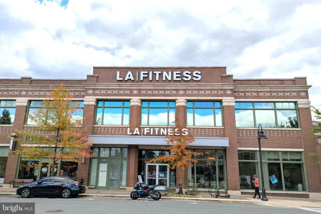 a view of a building with a street