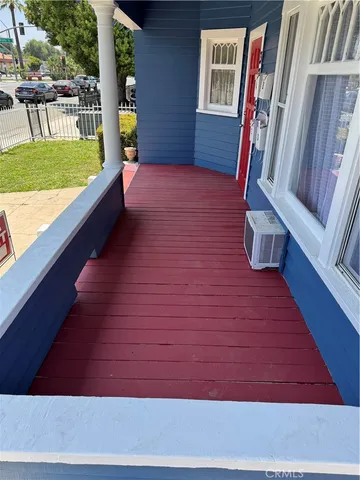 a view of an outdoor space & deck hardwood