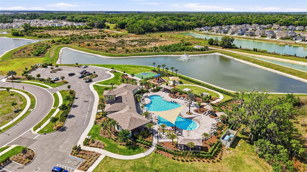 2959 Common Fig Run Wesley Chapel, FL 33543 - Photo 34 of 36 an aerial view of a house with a ocean view