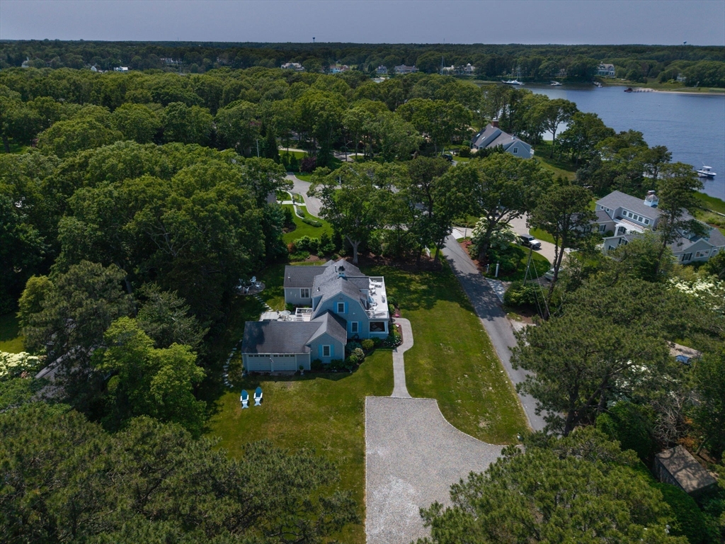 47 Great Bay Road Osterville, MA 02655 - Photo 36 of 38 an aerial view of a house with a yard and lake view