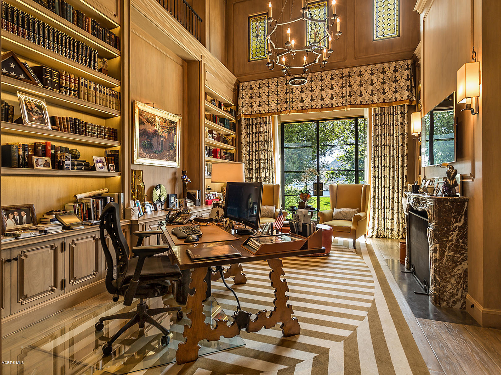 100 West Potrero Road Thousand Oaks, CA 91361 - Photo 20 of 67 a view of a patio with couches table and chairs and wooden floor