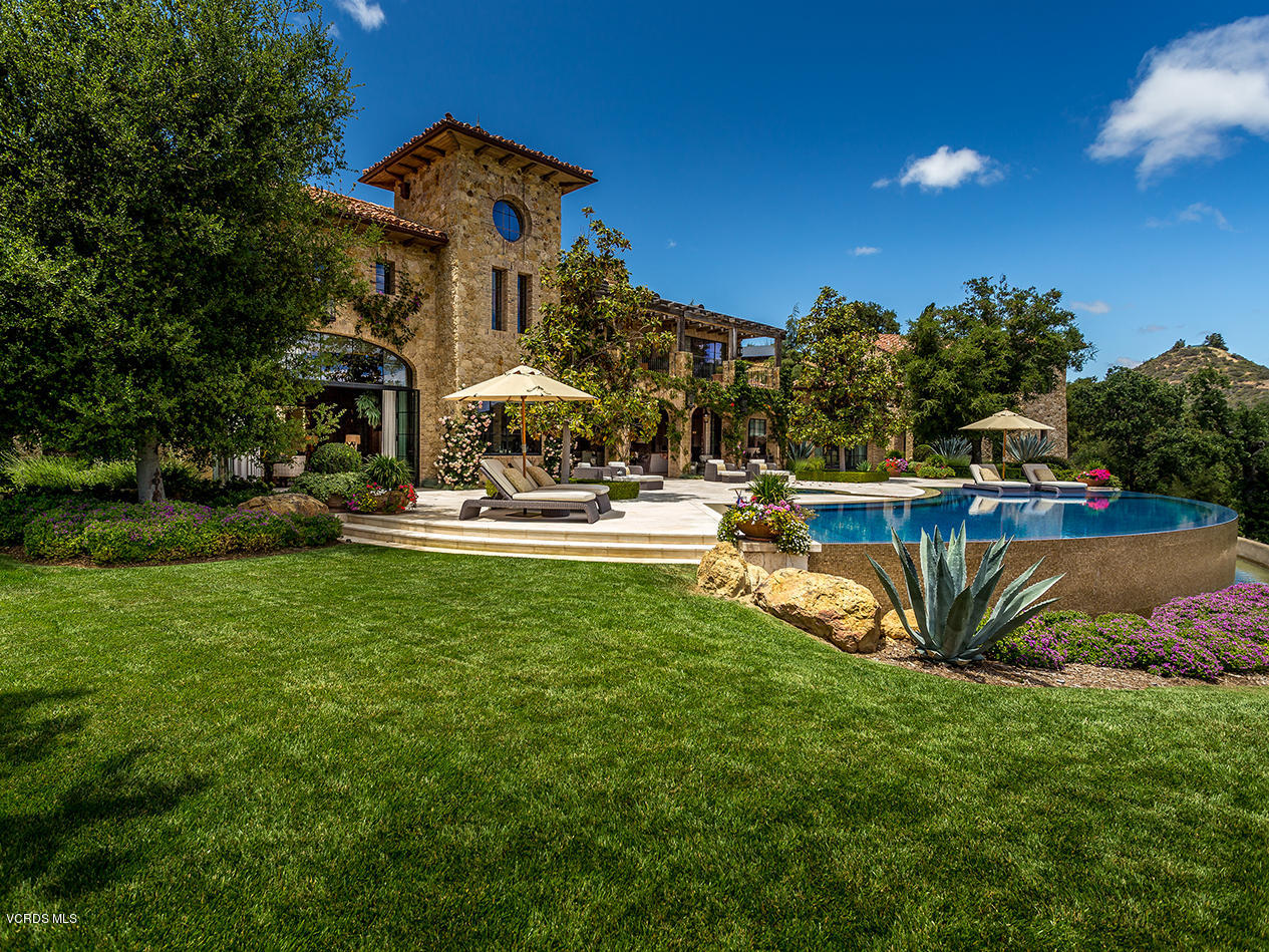 100 West Potrero Road Thousand Oaks, CA 91361 - Photo 51 of 67 a view of a house with a big yard