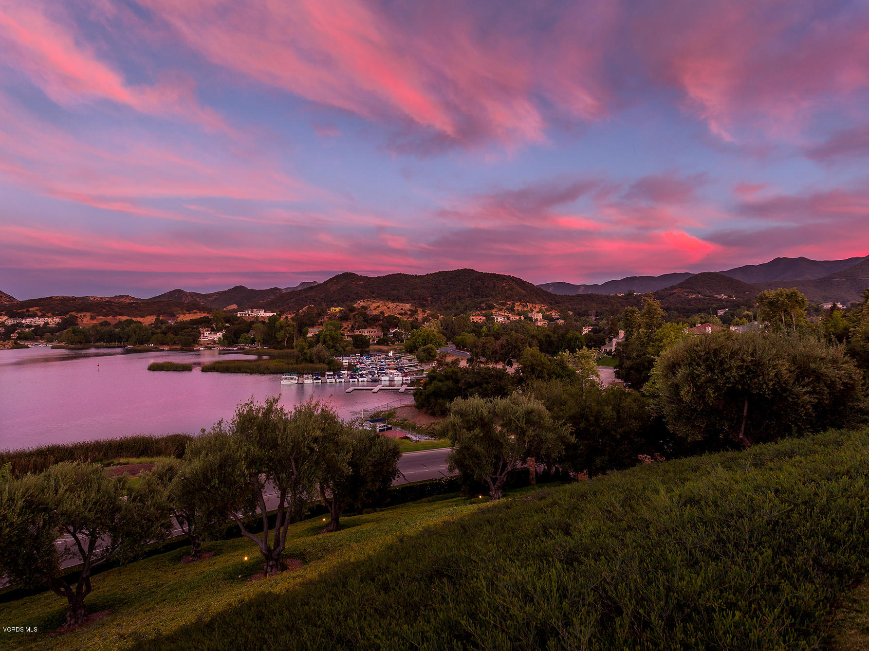 100 West Potrero Road Thousand Oaks, CA 91361 - Photo 64 of 67 a view of a lake with houses in the back