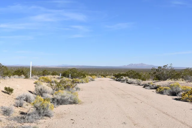a view of an ocean beach and mountain
