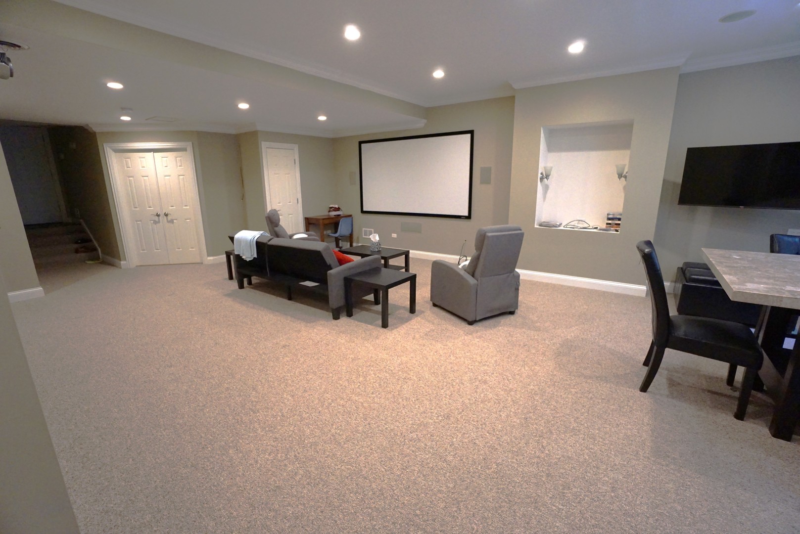 8 North Smith Street Palatine, IL 60067 - Photo 30 of 46 a living room with furniture a flat screen tv and a window