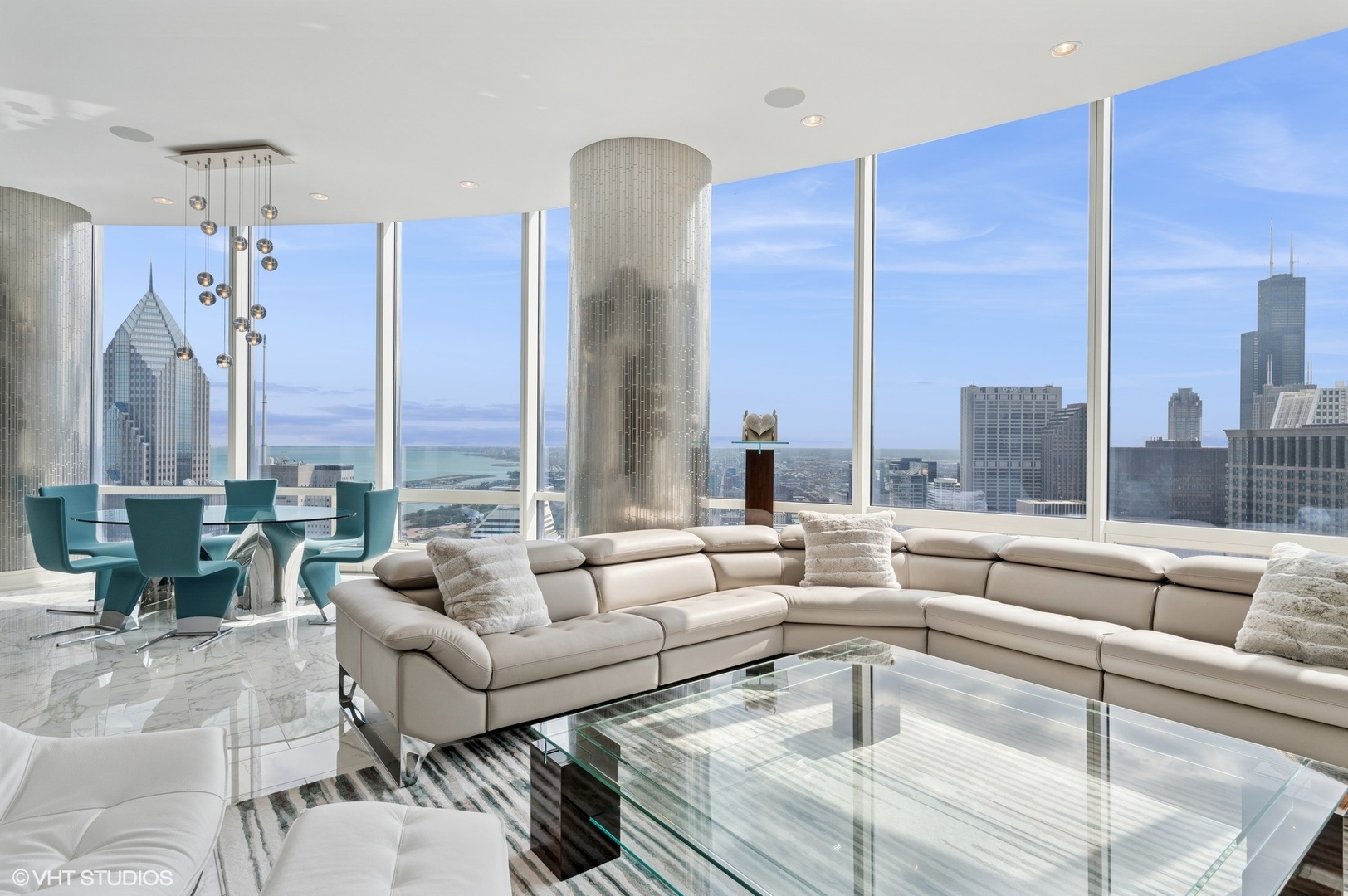 401 North Wabash Avenue, Unit 49G Chicago, IL 60611 - Photo 16 of 60 a living room with furniture and a large window