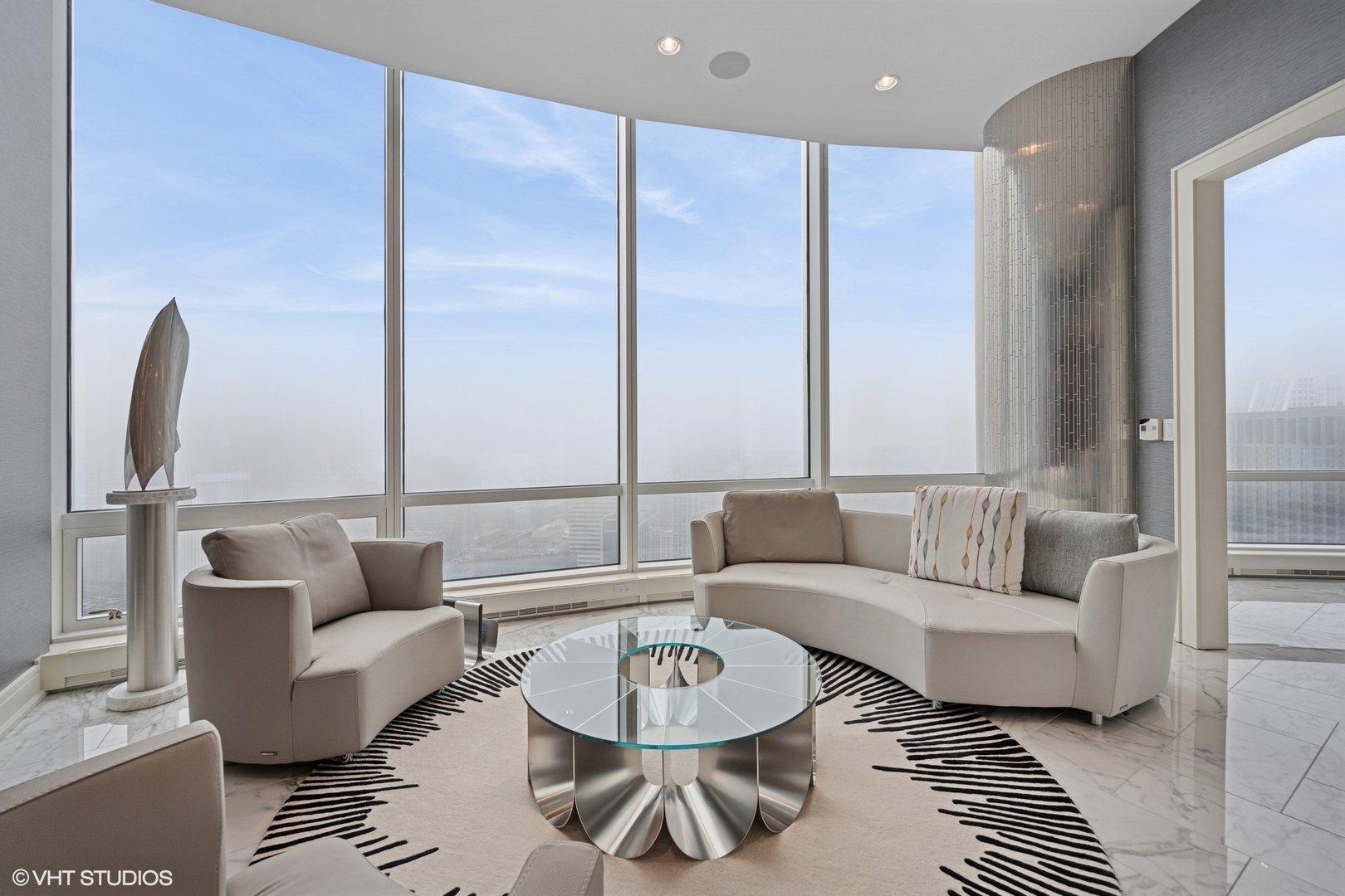 401 North Wabash Avenue, Unit 49G Chicago, IL 60611 - Photo 29 of 60 a living room with furniture and a large window