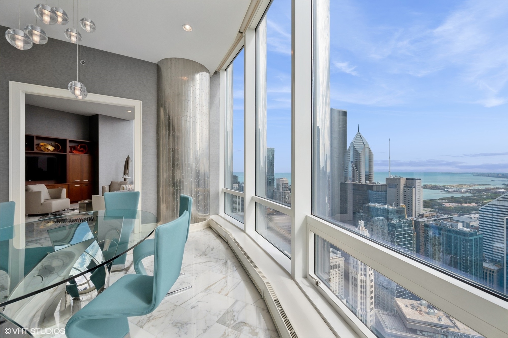 401 North Wabash Avenue, Unit 49G Chicago, IL 60611 - Photo 6 of 60 a view of a city from a balcony