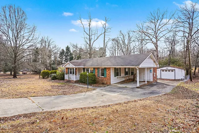 a view of a house with a outdoor space