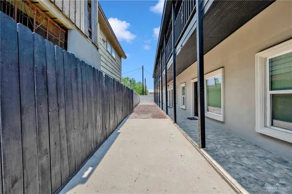a view of a balcony