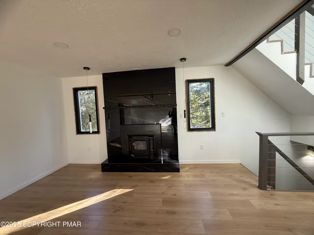 a close view of a bench in the room