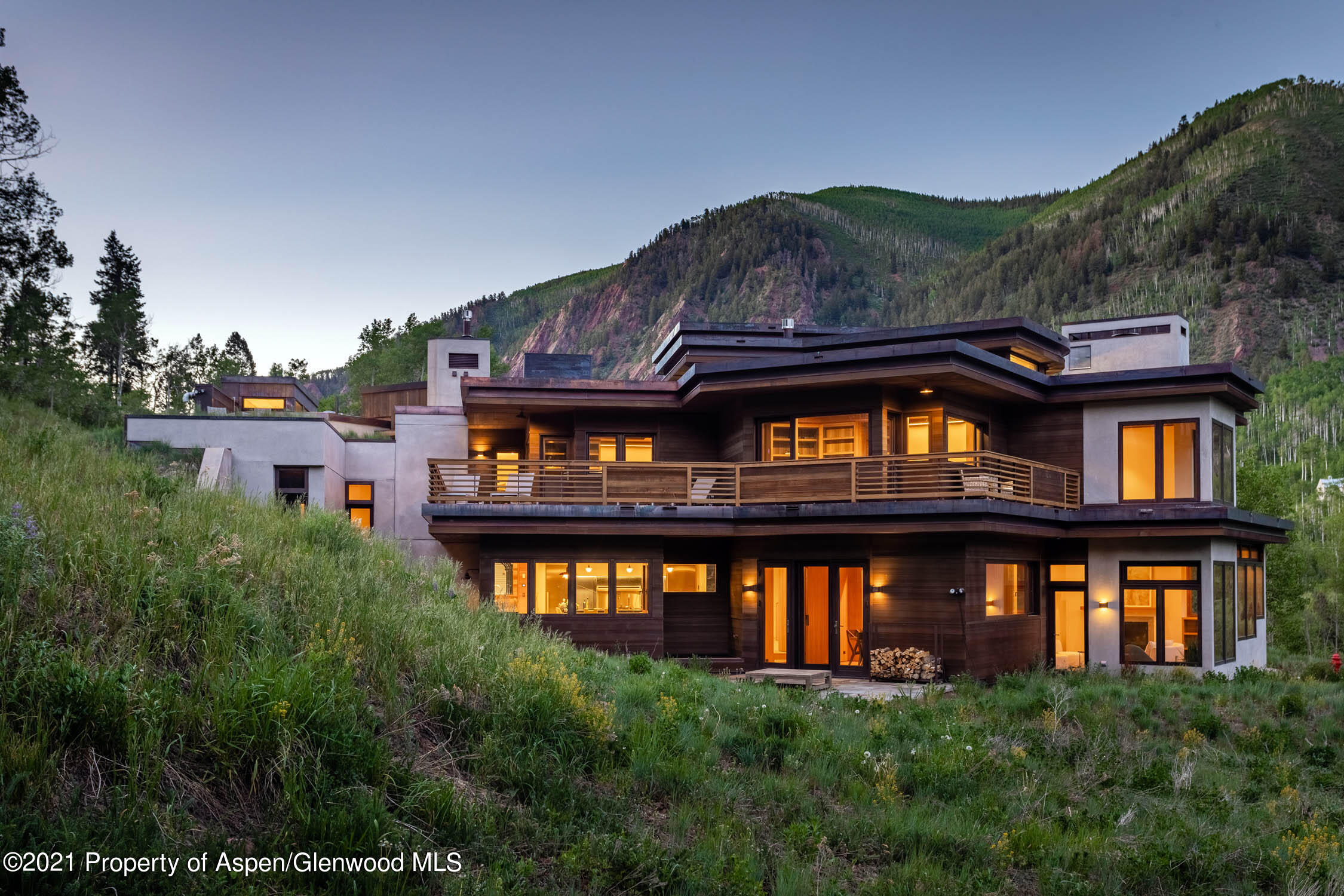 a house view with a garden space