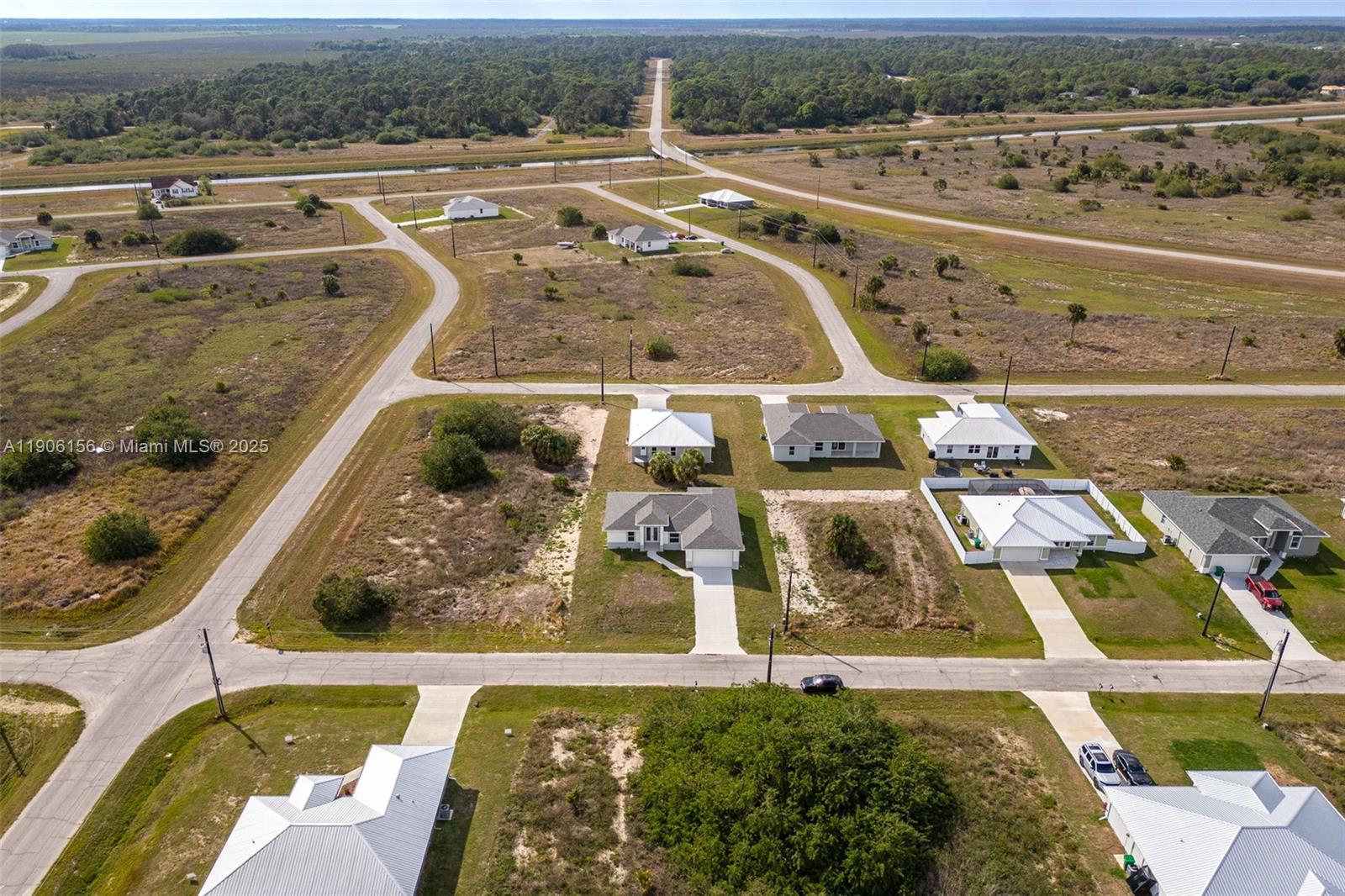 626 Royce Road LaBelle, FL 33935 - Photo 34 of 40 an aerial view of residential houses with outdoor space