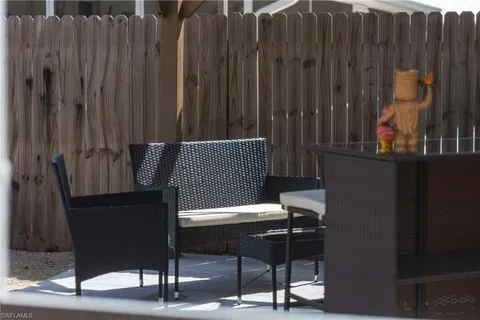 a view of outdoor space with seating area