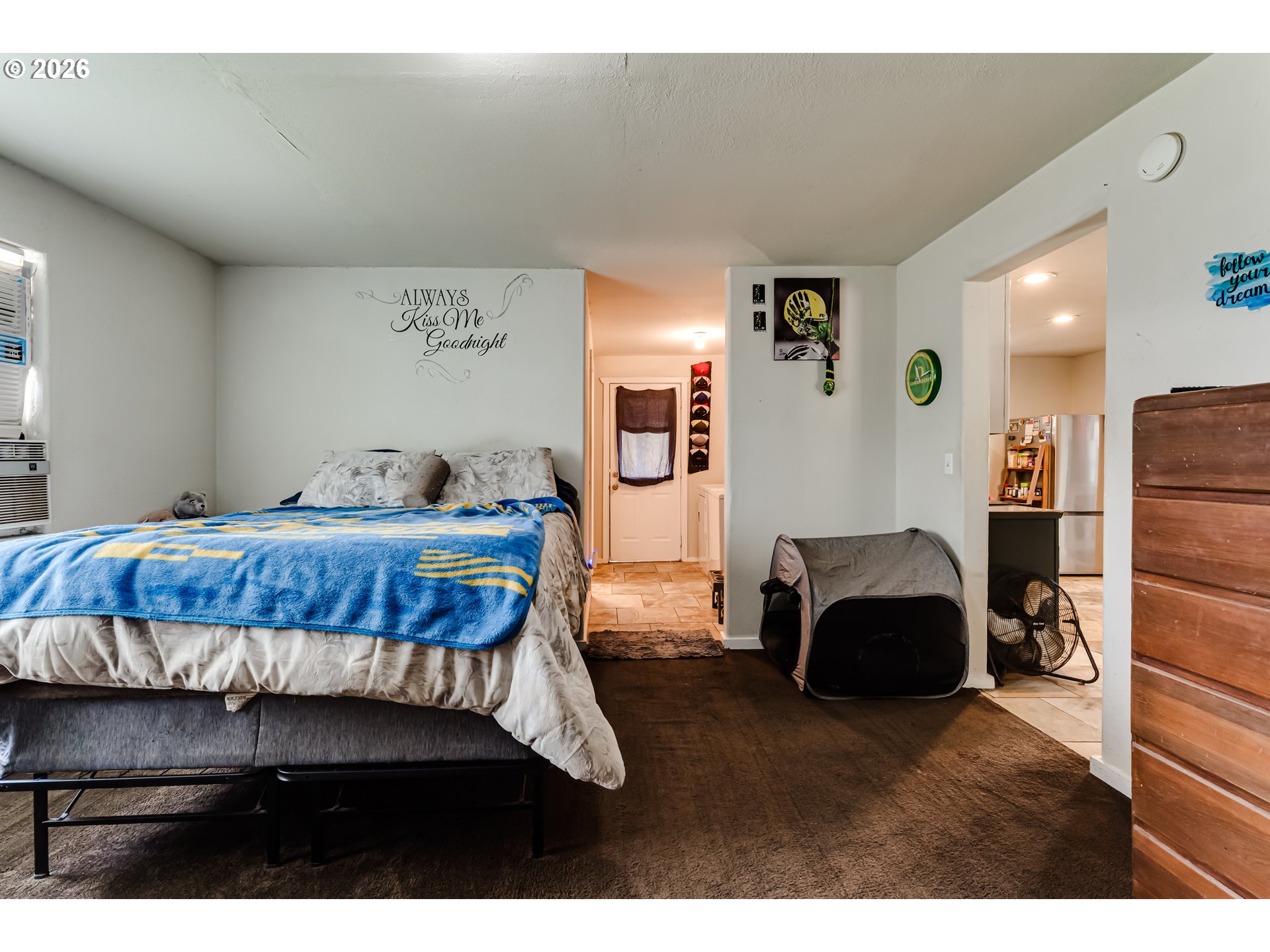 525 21st Street Springfield, OR 97477 - Photo 16 of 33 a bedroom with a bed and wooden floor