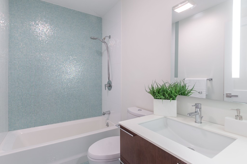 61 Dartmouth Street, Unit 1 Boston, MA 02116 - Photo 19 of 24 a bathroom with a sink toilet a bathtub and shower