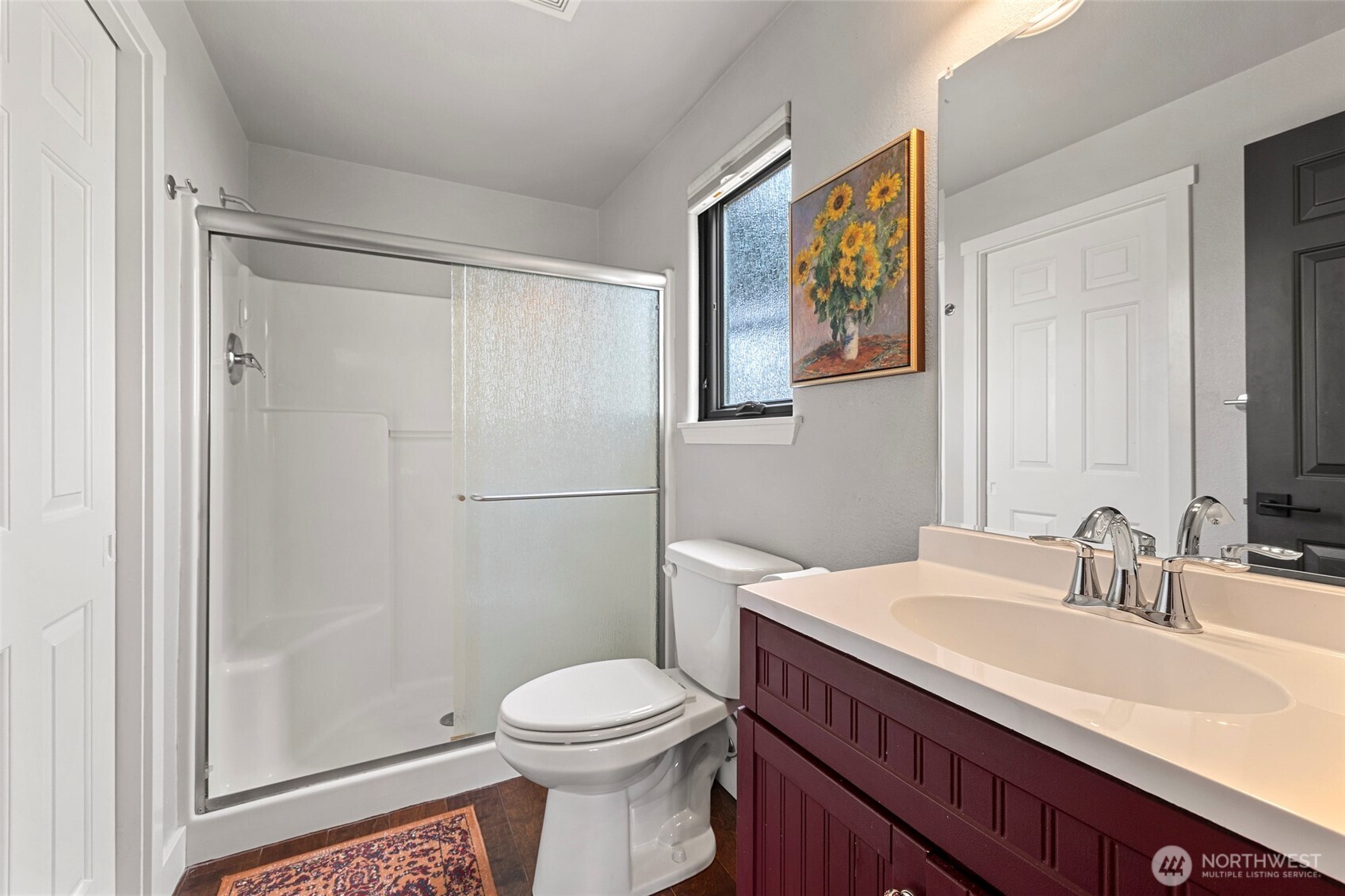 108 South 28th Street Mount Vernon, WA 98274 - Photo 16 of 40 a bathroom with a sink a toilet and shower