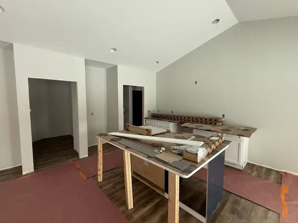 an empty room with a window