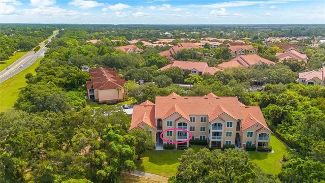 an aerial view of multiple house