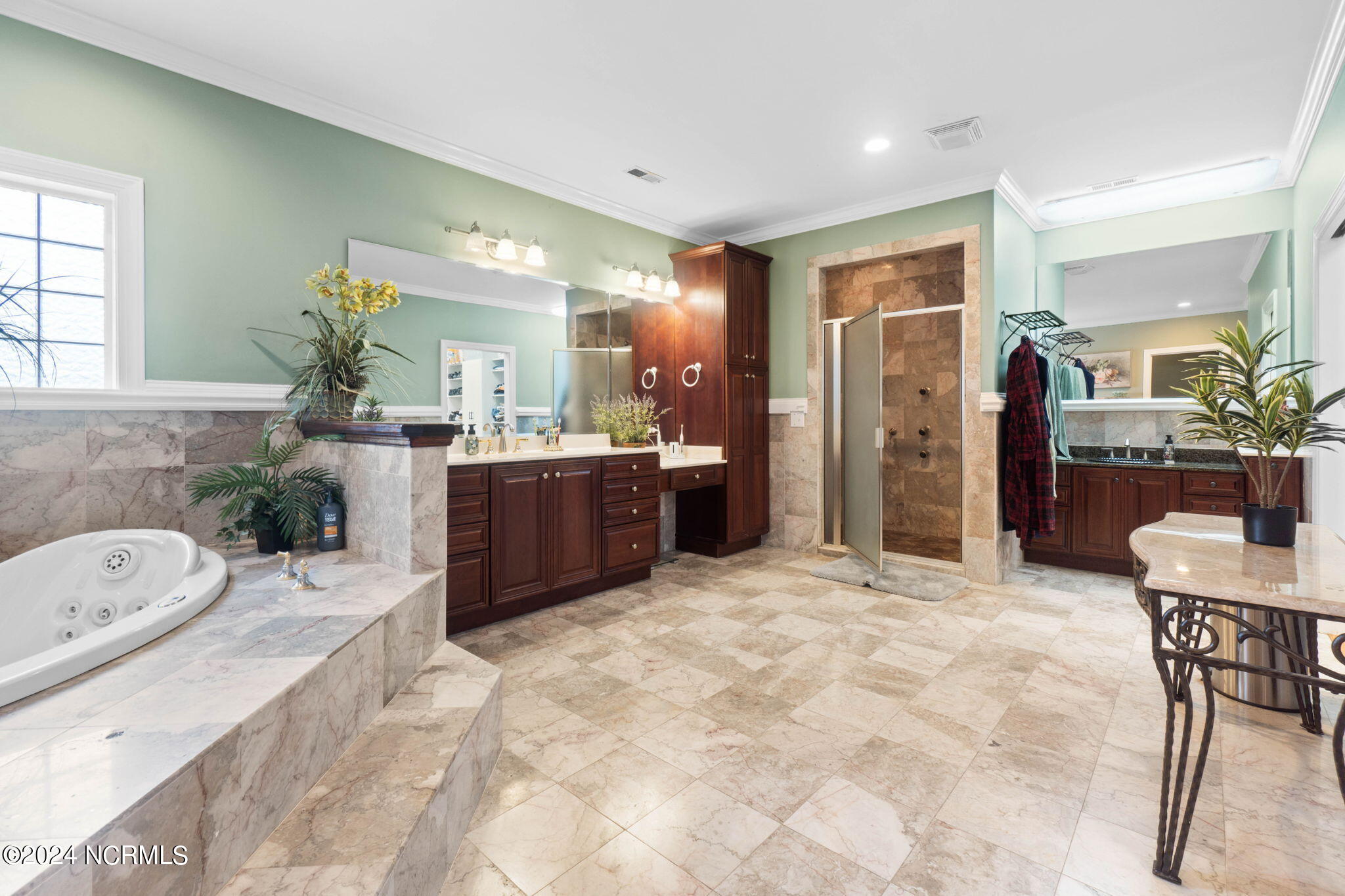1491 Lanvale Road Leland, NC 28451 - Photo 22 of 95 Master Bathroom - Huge Shower with Rain Head and Jets