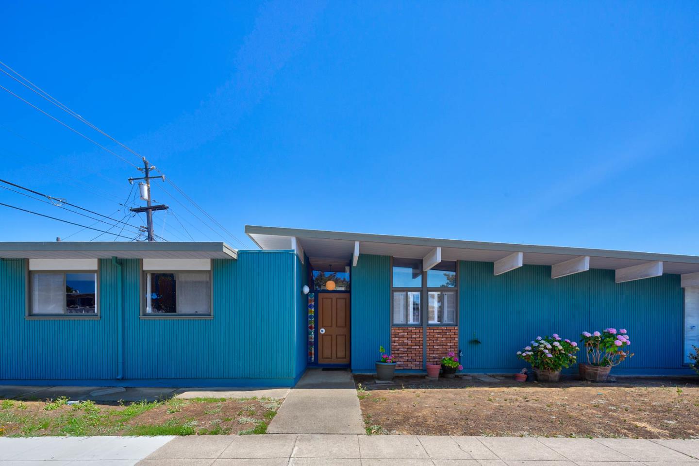 a front view of a house