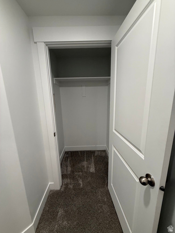 4732 Heartwood Road Mapleton, UT 84664 - Photo 30 of 34 Recessed closet with a single shelf, panel door, and brushed nickel hardware