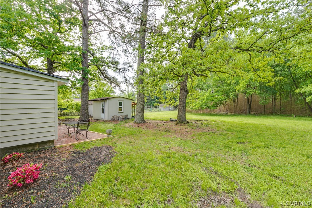 3801 Lakeview Road Colonial Heights, VA 23834 - Photo 25 of 29 View of the rear yard. Garden beds have been lands
