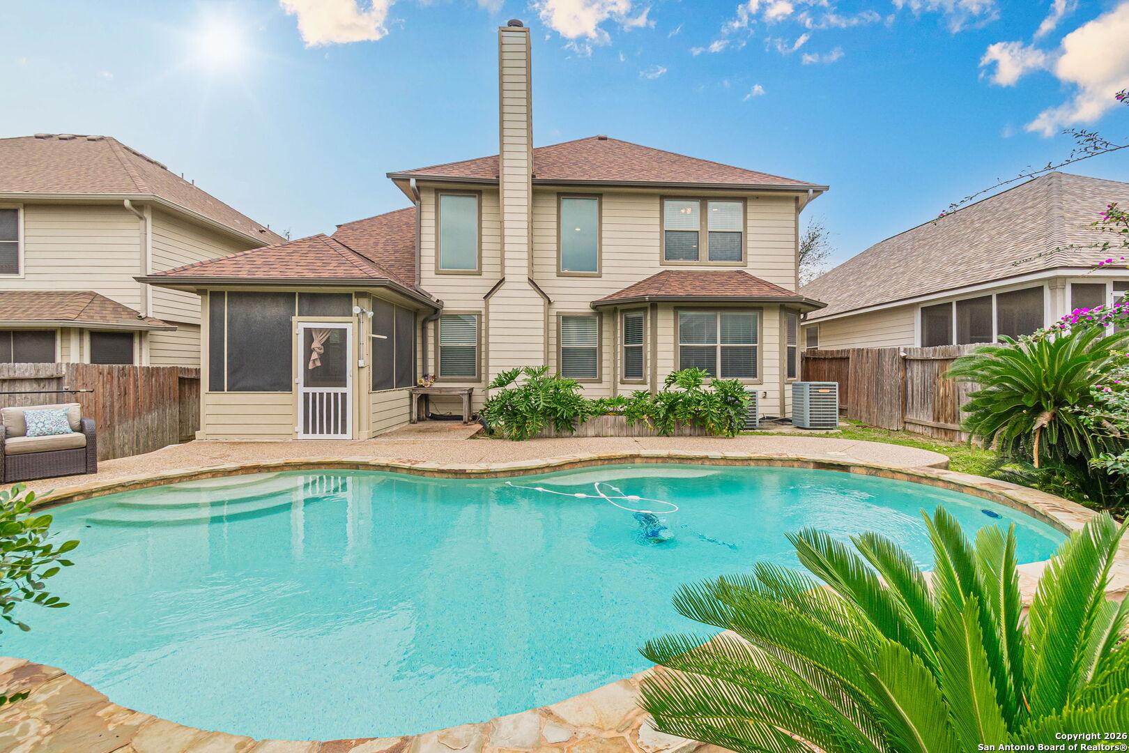 204 Wildcat Run Cibolo, TX 78108 - Photo 39 of 41 a front view of a house with swimming pool having outdoor seating