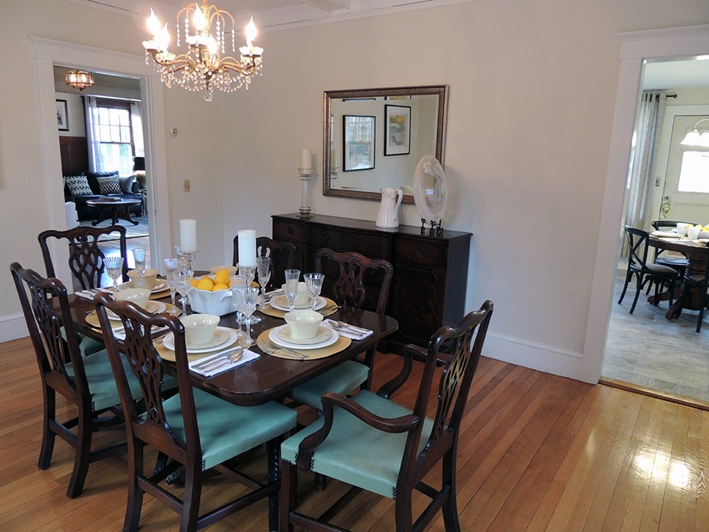 22 Symmes Road Winchester, MA 01890 - Photo 3 of 20 a view of a dining room with furniture and wooden floor