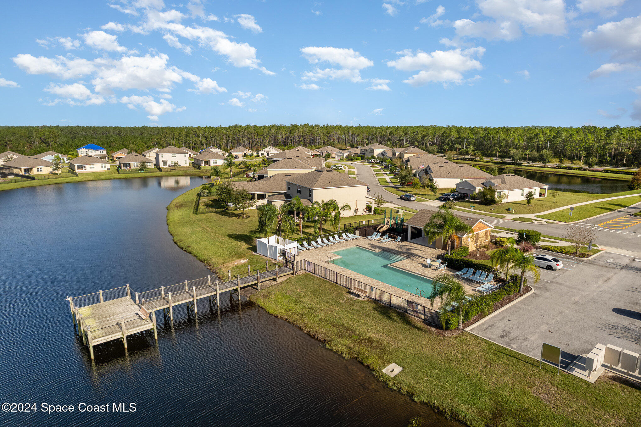 5305 Bear Corn Run Port Orange, FL 32128 - Photo 32 of 33 an aerial view of residential houses with outdoor space
