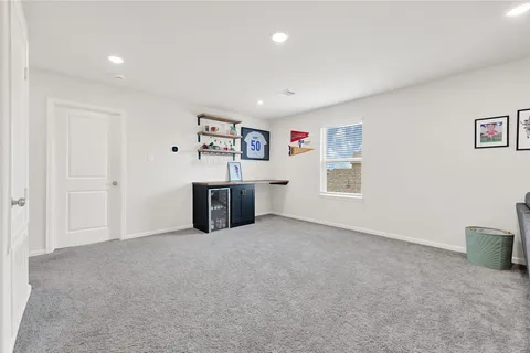 a view of a livingroom with cabinet