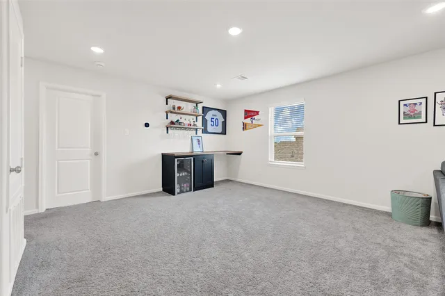 a view of a livingroom with cabinet