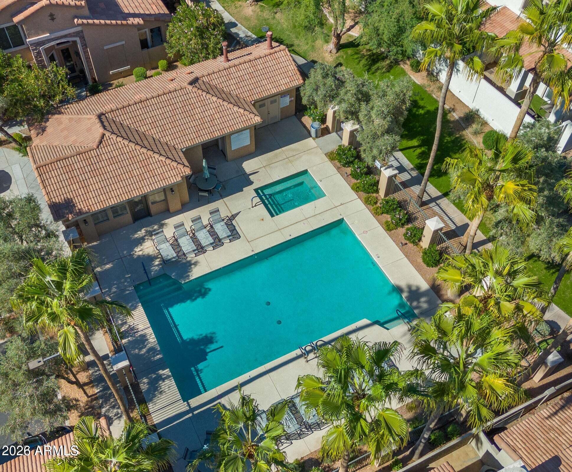 1024 East Frye Road, Unit 1065 Phoenix, AZ 85048 - Photo 43 of 53 Aerial of Pool and Clubhouse