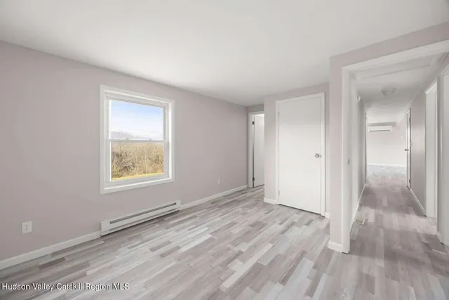 a view of a small space with window