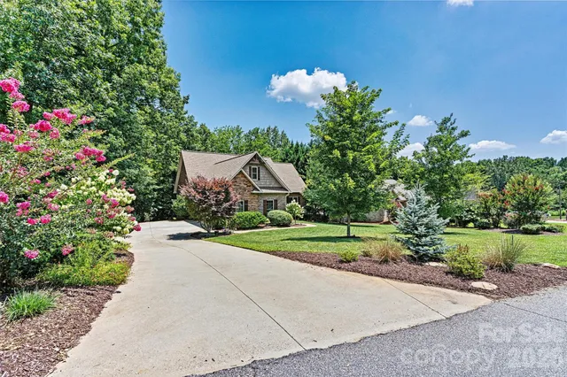 a house view with a garden space