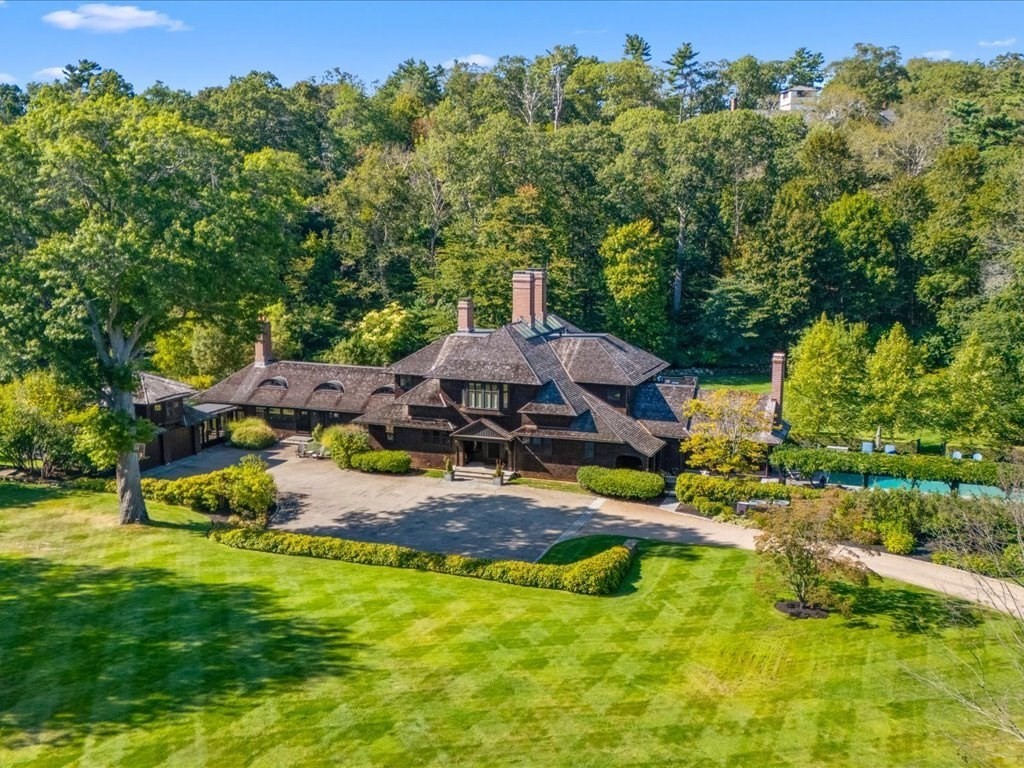159 Bridge Street Manchester, MA 01944 - Photo 2 of 42 an aerial view of residential houses with outdoor space and trees