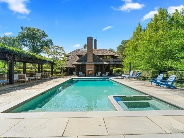 a view of outdoor space with seating area