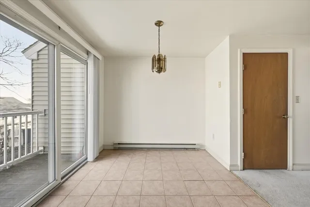 a view of a room with sliding door