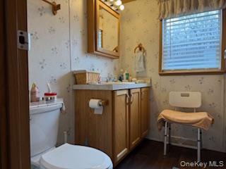 115 Winding Wood Road Hopewell Junction, NY 12533 - Photo 6 of 17 a bathroom with a toilet sink and mirror