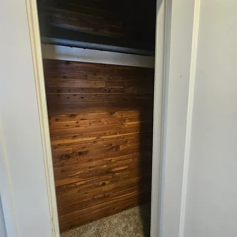 a close view of closet