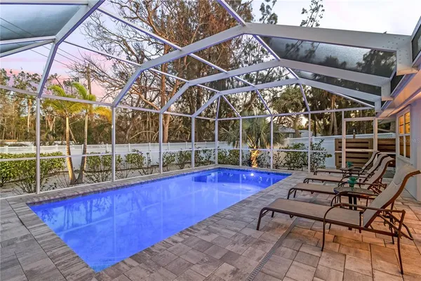 a view of outdoor space with seating