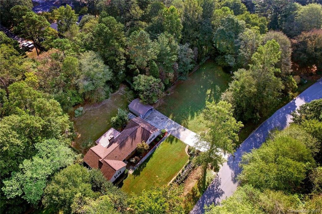 206 Sycamore Road Salisbury, NC 28147 - Photo 38 of 41 an aerial view of a house with a garden and swimming pool
