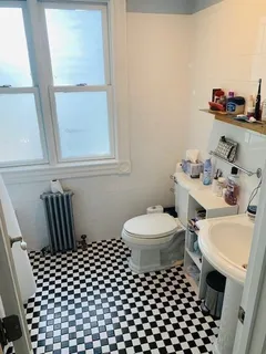 a bathroom with a sink a toilet and a vanity