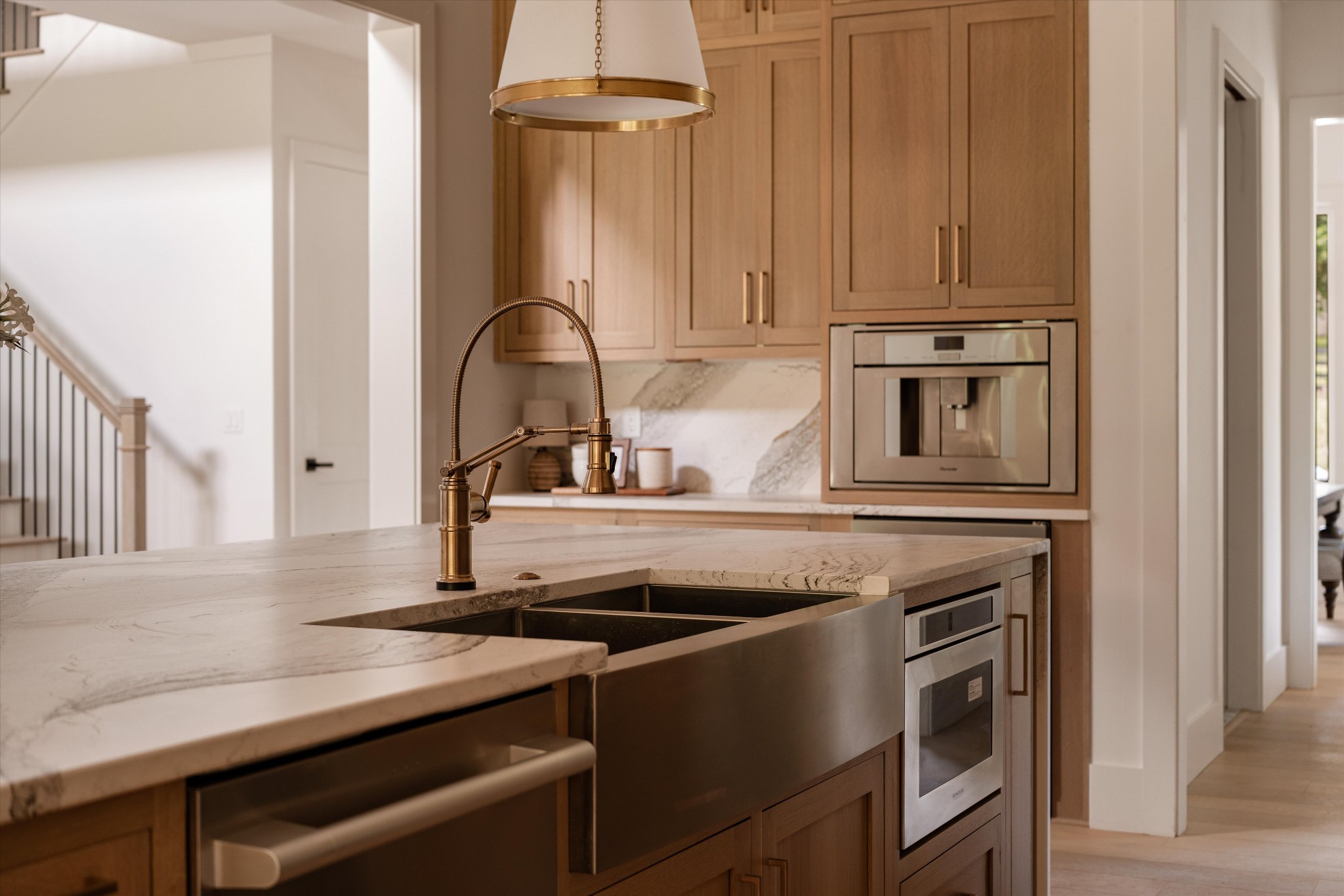 6801 Flat Creek Road College Grove, TN 37046 - Photo 29 of 66 a kitchen with granite countertop a sink and cabinets