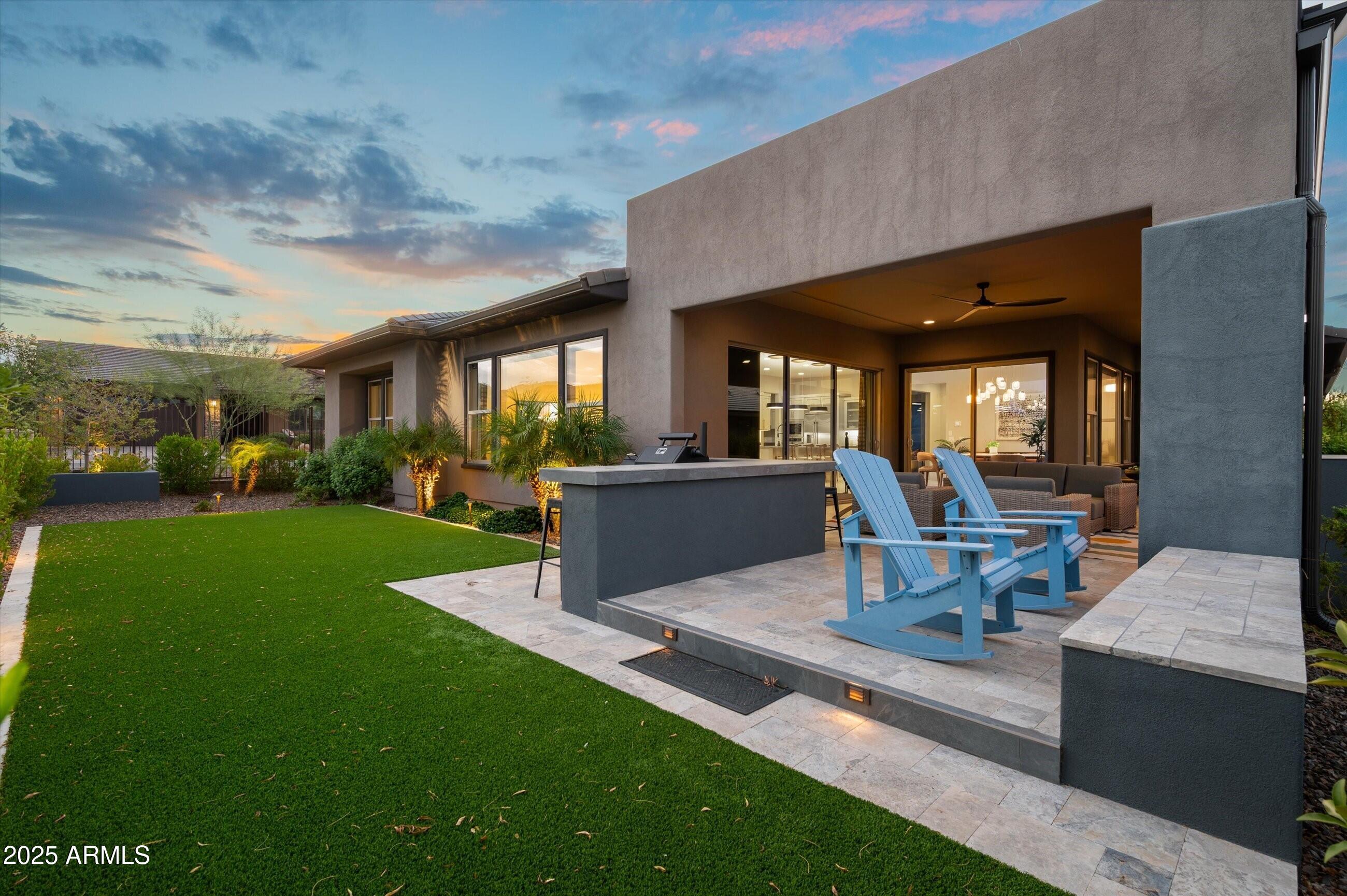 17857 East Fort Verde Road Rio Verde, AZ 85263 - Photo 38 of 57 Backyard at Dusk