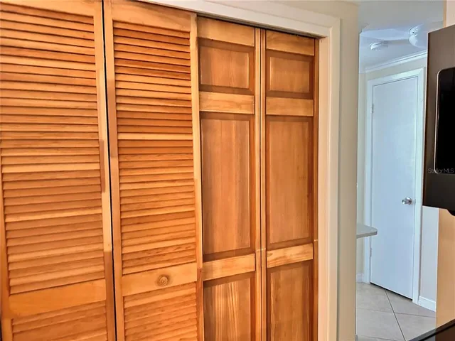 a view of a bathroom from a window